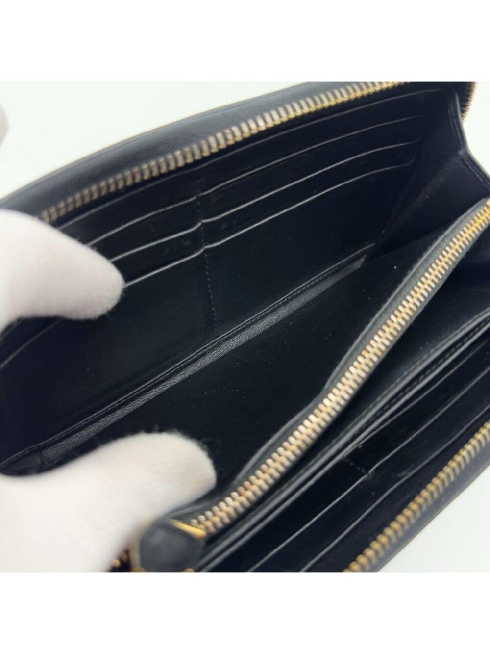 Prada Quilted Lamb Leather Zip Around Wallet Round - Picture 9 of 15